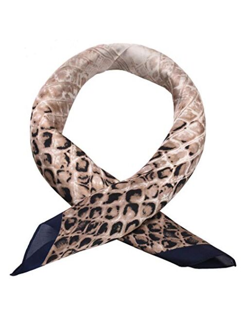 QUARKERA Leopard Print Hair Scarfs Cheetah Bandana Animal Neck Scarves for Women