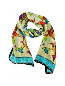 Wrapables Vibrant 100% Silk Long Scarf 51" x 10.5"