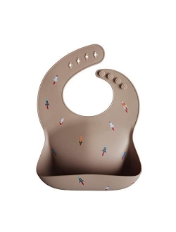 mushie Silicone Baby Bib | Adjustable Fit Waterproof Bibs