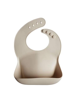 mushie Silicone Baby Bib | Adjustable Fit Waterproof Bibs