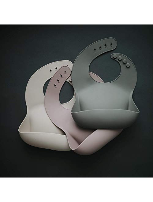 mushie Silicone Baby Bib | Adjustable Fit Waterproof Bibs