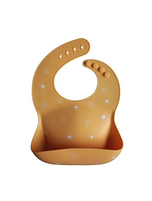 mushie Silicone Baby Bib | Adjustable Fit Waterproof Bibs