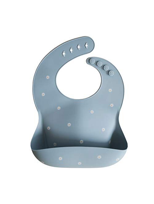 mushie Silicone Baby Bib | Adjustable Fit Waterproof Bibs