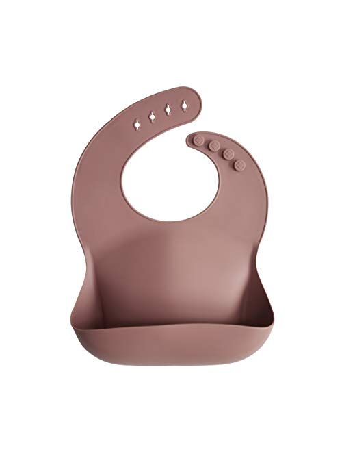 mushie Silicone Baby Bib | Adjustable Fit Waterproof Bibs