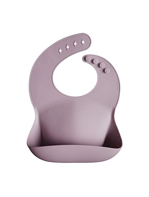 mushie Silicone Baby Bib | Adjustable Fit Waterproof Bibs