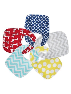 The Ultimate Waterproof Baby Bib by Regaroo - Triple Layer with Softest, Cotton Front & Back Plus Waterproof Inner Layer