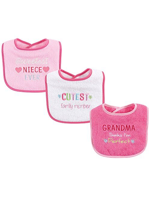 Luvable Friends Unisex Baby Cotton Drooler Bibs with Fiber Filling