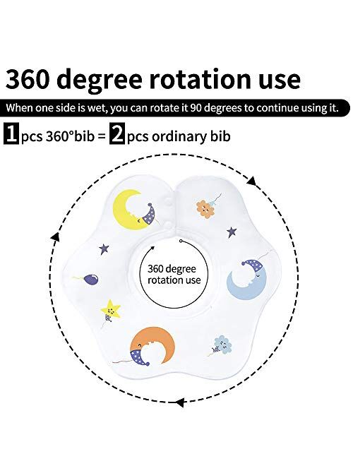 Gudodle Baby Bibs-Bandana Drool Bibs for Drooling and Teething, 4 Pack. Machine Washable.