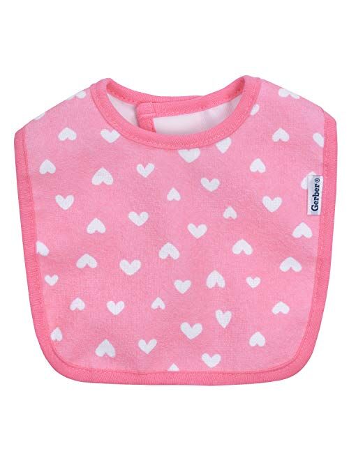 Gerber Baby Girls' 3-Pack Dribbler Bib