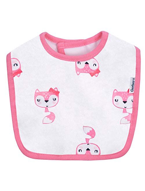 Gerber Baby Girls' 3-Pack Dribbler Bib