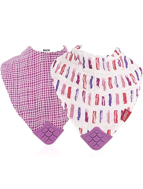 Nuby Reversible 100% Natural Cotton Muslin Teething Bib