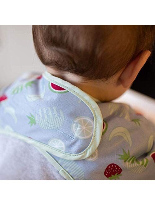 New Tidy Tot Cover & Catch Waterproof Bib attaches to highchair NO More Gaps ! Long Sleeve Coverall Baby weaning bib for BLW Baby led weaning