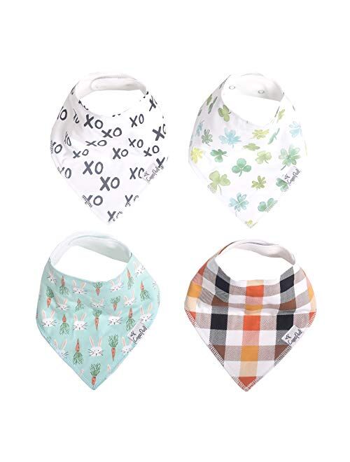 Copper Pearl, Baby Bandana Drool Bibs for Drooling and Teething 4 Pack Gift Set