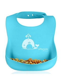 Otterlove Silicone Bib 100% Pure Platinum LFGB Baby Bibs No Fillers BPA and Phthalate Free