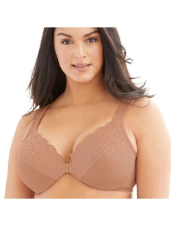 Glamorise Women's Plus Size Full Figure Wonderwire Front Close Bra #1245