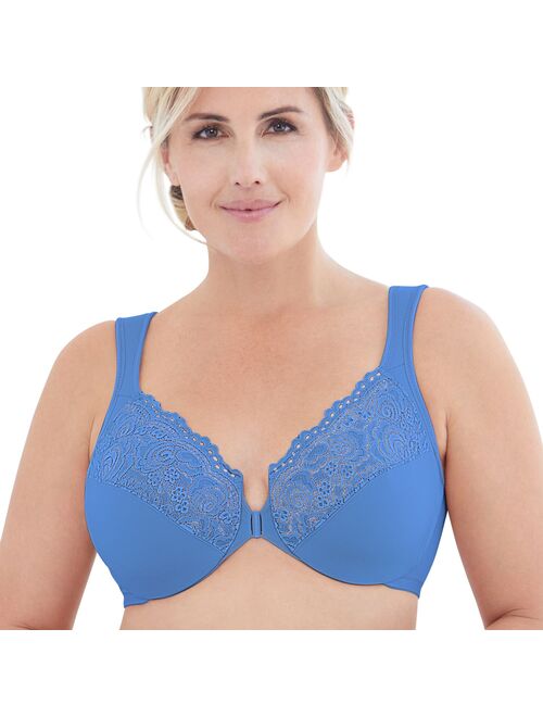 Glamorise Women's Plus Size Full Figure Wonderwire Front Close Bra #1245