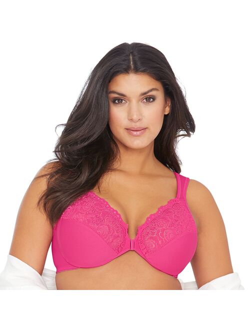 Glamorise Women's Plus Size Full Figure Wonderwire Front Close Bra #1245