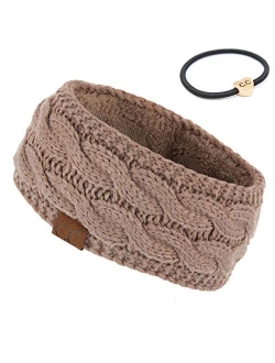 C.C Winter Fuzzy Fleece Lined Thick Knitted Headband Headwrap Earwarmer(HW-20)(HW-33)