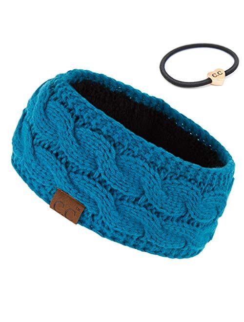 C.C Winter Fuzzy Fleece Lined Thick Knitted Headband Headwrap Earwarmer(HW-20)(HW-33)