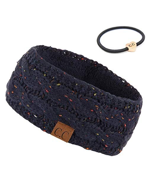 C.C Winter Fuzzy Fleece Lined Thick Knitted Headband Headwrap Earwarmer(HW-20)(HW-33)