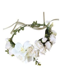 Handmade Adjustable Flower Wreath  Floral Crown Garland Headpiece Wedding Festival Party