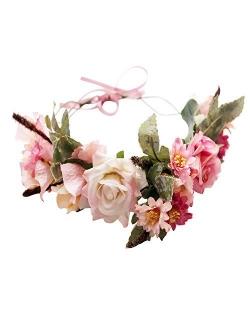 Handmade Adjustable Flower Wreath  Floral Crown Garland Headpiece Wedding Festival Party