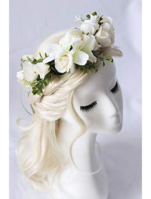 Handmade Adjustable Flower Wreath  Floral Crown Garland Headpiece Wedding Festival Party