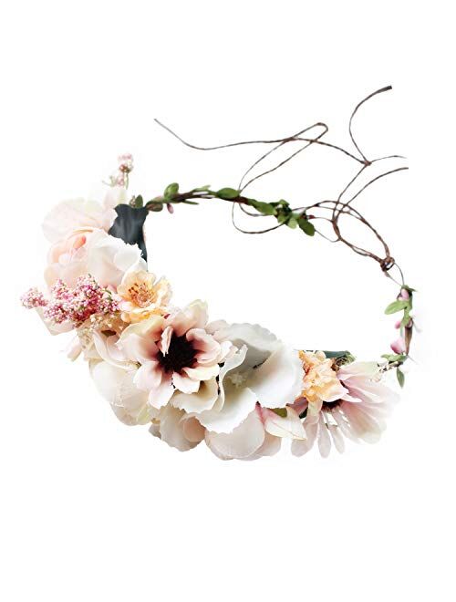 Handmade Adjustable Flower Wreath  Floral Crown Garland Headpiece Wedding Festival Party