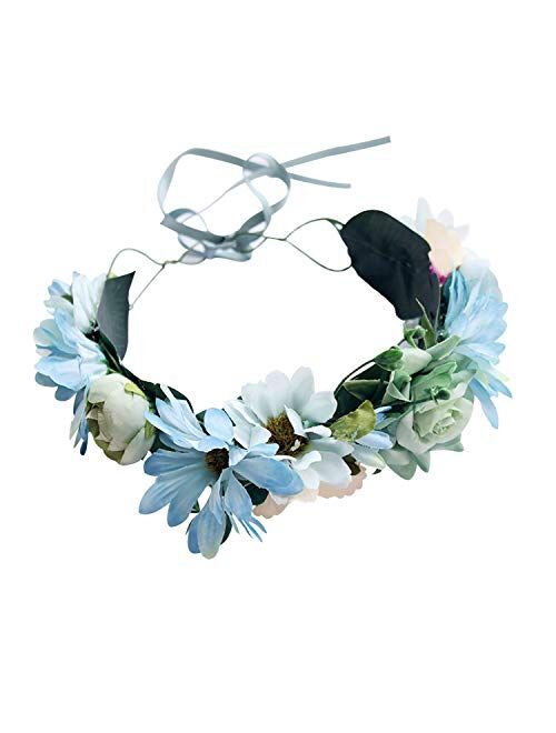 Handmade Adjustable Flower Wreath  Floral Crown Garland Headpiece Wedding Festival Party