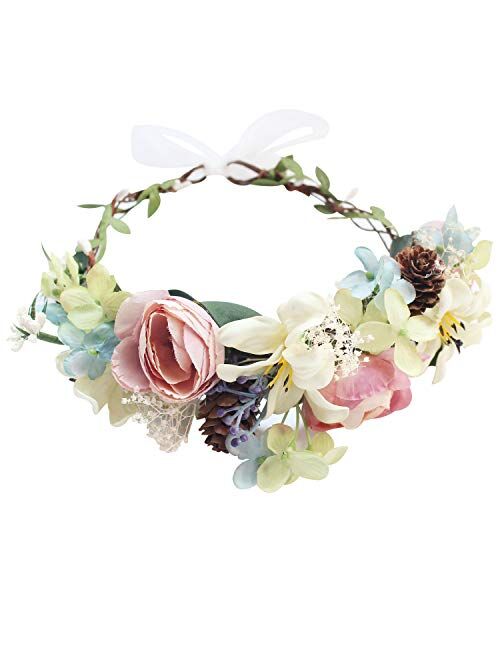 Handmade Adjustable Flower Wreath  Floral Crown Garland Headpiece Wedding Festival Party