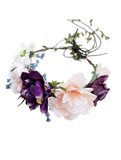 Handmade Adjustable Flower Wreath  Floral Crown Garland Headpiece Wedding Festival Party