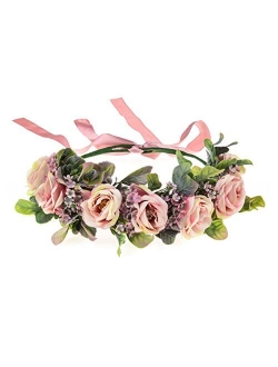 Love Sweety Succulent Flower Crown Eucalyptus Halo Wedding Floral Headband Photo Prop