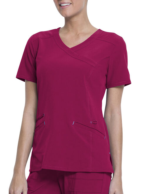 Scrubstar Women's Fashion Premium Performance Mock Wrap Scrub Top