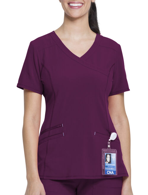 Scrubstar Women's Fashion Premium Performance Mock Wrap Scrub Top