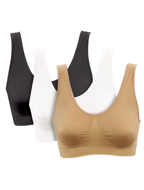 Women's Genie Bra (TM) 3 Pack of Comfort Sports Bras