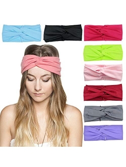 DRESHOW 8 Pack Women's Headbands Headwraps Hair Bands Bows Hair Accessories