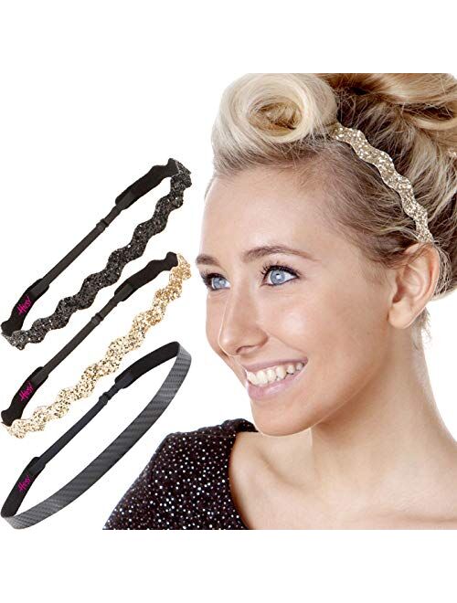 Hipsy Cute Fashion Adjustable No Slip Hairband Headbands for Women Girls & Teens