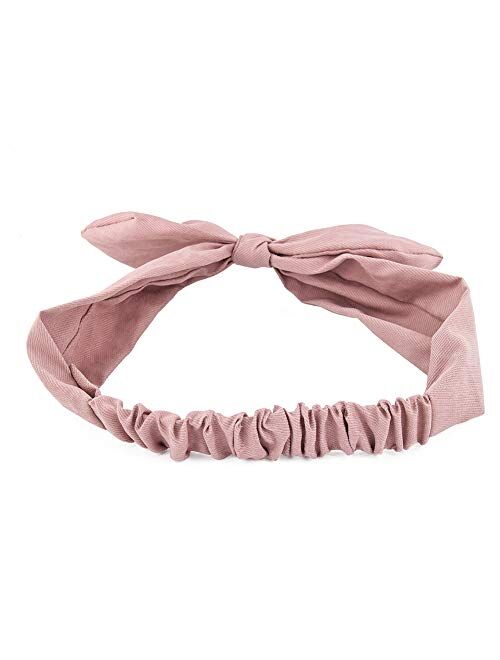 Yeshan Elastic Flower Printed Turban Headwrap Knotted Soft Twisted Headband