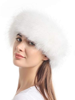 Faux Fur Headband with Elastic for Women's Winter Earwarmer Earmuff