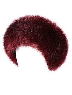 Faux Fur Headband with Elastic for Women's Winter Earwarmer Earmuff