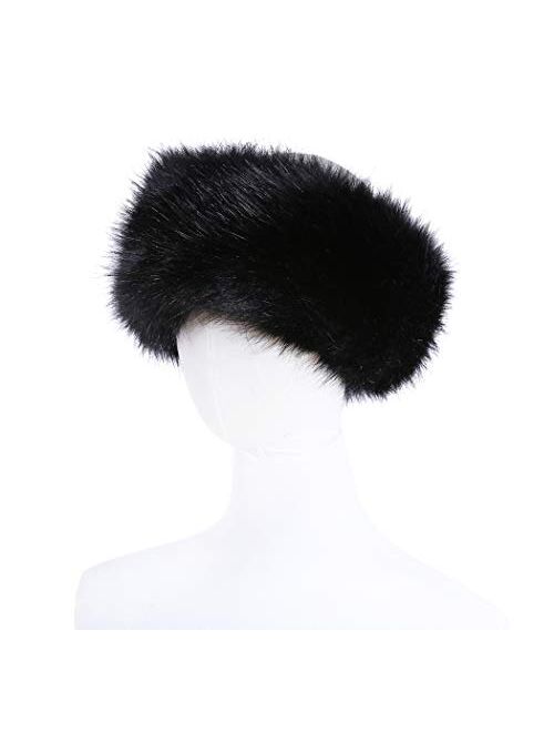 Faux Fur Headband with Elastic for Women's Winter Earwarmer Earmuff