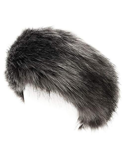 Faux Fur Headband with Elastic for Women's Winter Earwarmer Earmuff