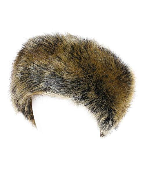 Faux Fur Headband with Elastic for Women's Winter Earwarmer Earmuff