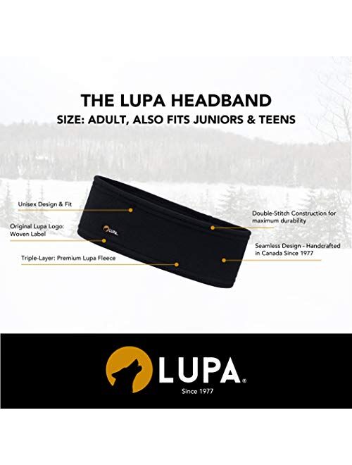 Lupa Canadian Handmade Unisex Triple-Layer Micro Fleece Headband