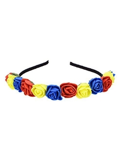 Love Sweety Boho Floral Crown Rose Flower Headband Hair Wreath