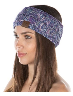 Funky Junque Exclusives Womens Head Wrap Lined Headband Stretch Knit Ear Warmer