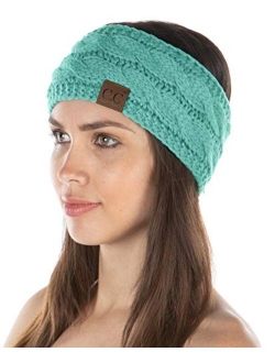 Funky Junque Exclusives Womens Head Wrap Lined Headband Stretch Knit Ear Warmer