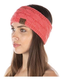 Funky Junque Exclusives Womens Head Wrap Lined Headband Stretch Knit Ear Warmer