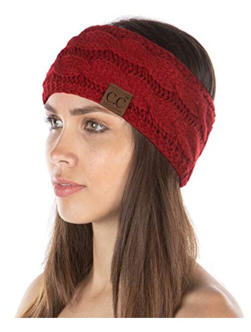 Funky Junque Exclusives Womens Head Wrap Lined Headband Stretch Knit Ear Warmer