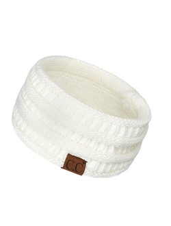 Winter CC Sherpa Polar Fleece Lined Thick Knit Headband Headwrap Hat Cap